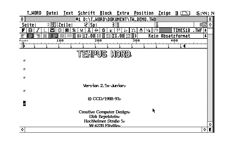 Tempus Word Junior v2.91 (1996)(Creative Computer Design)(De)(Disk 1 of ...